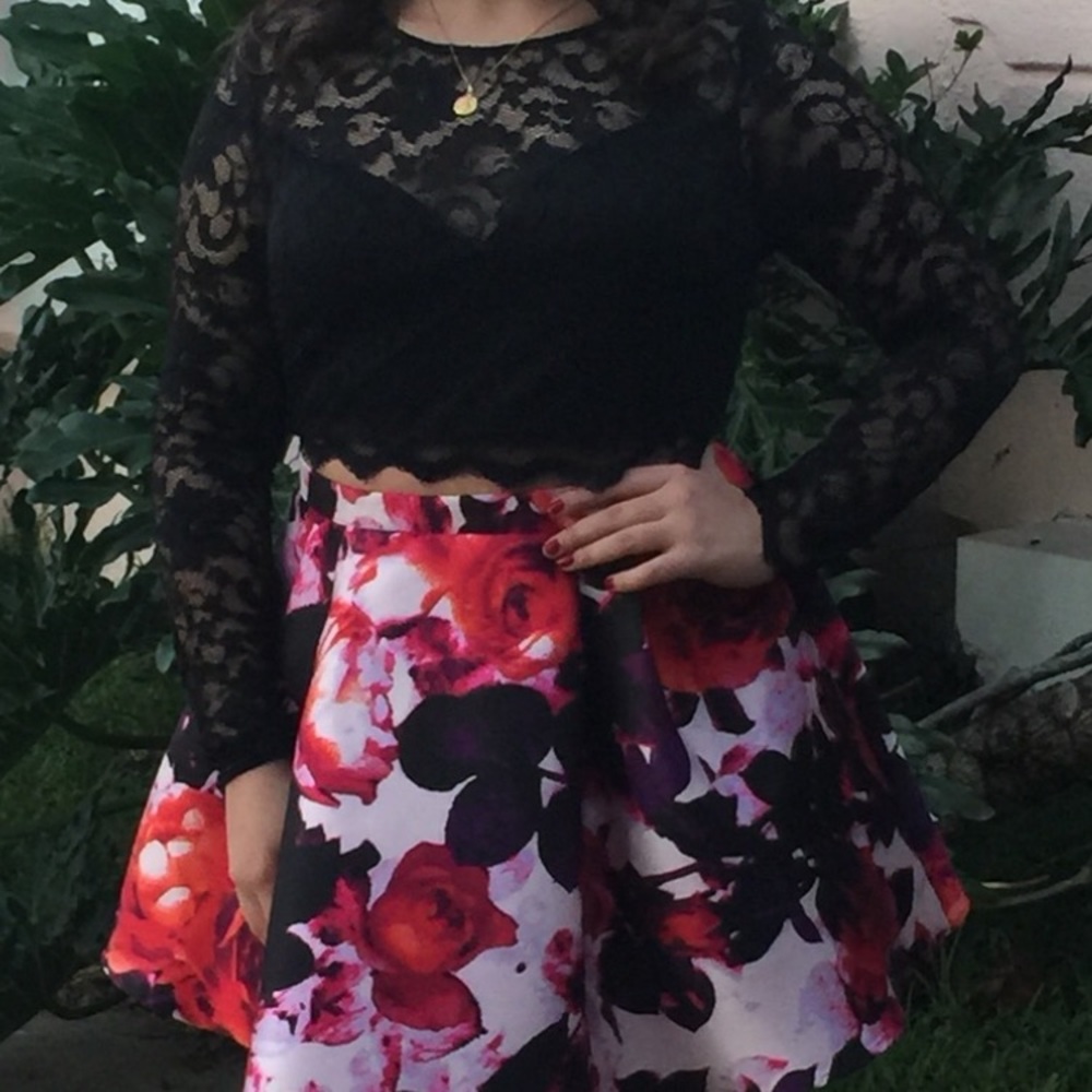 Two piece homecoming dress